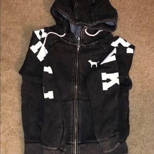 victoria’s secret PINK zip up hoodie size small